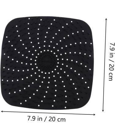 Alipis 2pcs Silicone Fryer Cushion with Home Reusable Mats Raised Air Accessories Liner for Mat Non-Stick Black 20X20X1CM - Buy Online on GoSupps.com