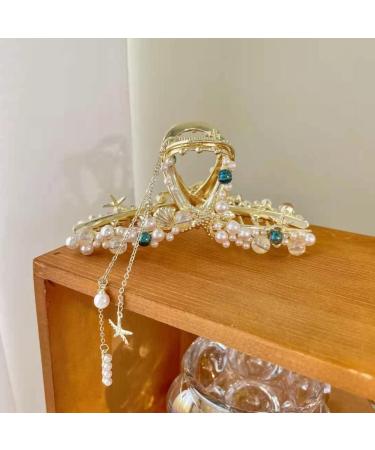 Refined Pearl Tassel Grab Clip Shark Clip Hair Claw Clips For Women Headwear Hairpins 03 (Color : 3) - Buy Online on GoSupps.com