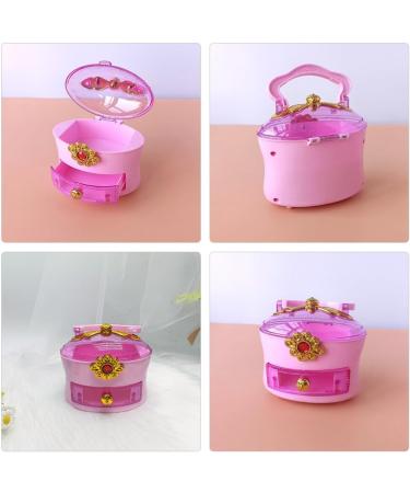 Uonlytech Hair Accessories Organizer Plastic Hair Ties Box with Handle Portable Little Girl Jewelry Crafts Container for Hair Pins Bows Barrette - Buy Online on GoSupps.com