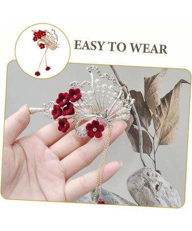 minkissy Camellia Clip Hair Pins Hair Clips Flower Hair Clip Velvet Bride China Hair up - Buy Online on GoSupps.com