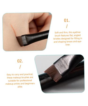 Balacoo Eyeliner Brush Set - 6 Multipurpose Makeup Brushes for Eyeliner & Eyebrows | Newborn Bevel Wood Toiletries - Buy Online on GoSupps.com