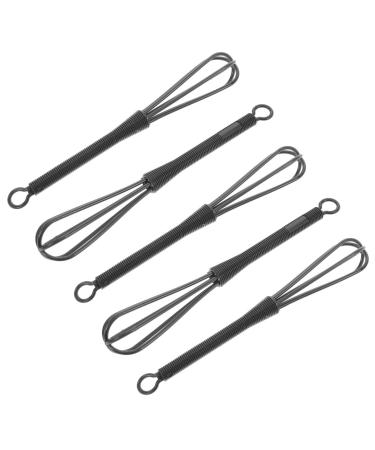 Homoyoyo Fouet M langeur En Plastique Noir Pour Teinture Capillaire 5 Pi ces Mini Outils Multifonctionnels Pour M langer Couleurs Cheveux Cuisine