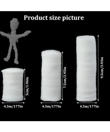 24 Rolls White Halloween Gauze Stretch Bandage - 5 Yards Mummy Wrap for Cosplay Costume Accessories & Zombie Props - Buy Online on GoSupps.com