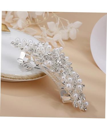 HAPINARY Rhinestone Hair Clip Headwear for Women Flower Hair Clips for Women Rhinestone Flower Hair Clip Girl Headdress Flower Hair Barrette Sparkly Hair Clip Hair Accessory Bride Abs - Buy Online on GoSupps.com