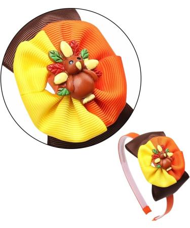Stakee Thanksgiving Hair Hoop Turkey Headband Bowknot Hair Hoop Autumn Orange Hair Hoop Thanksgiving Hair Accessories - Buy Online on GoSupps.com