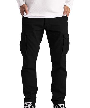 Ronony Men's Camouflage Patchwork Cargo Pants - Fashionable Slim Fit Jogging & Fitness Trousers for Outdoor Sports - Stretchy & Comfortable Black Joggers - Buy Online on GoSupps.com