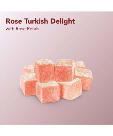 Truede Rose with Rose Petals Turkish Delight Rose (275g) - Traditional Hand-Made Dusted Rose Flavour Turkish Delight - Buy Online on GoSupps.com