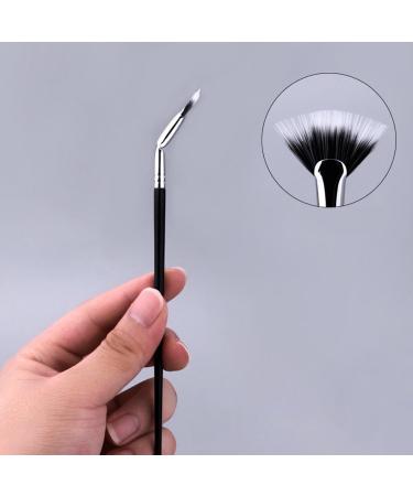 Mascara Fan Brush - Folding Angle Scalloped Lash Brush | Eyelash Brush Lash Applicator Tool | 120 Folded Fan Shaped Brush With Soft Double Layer Bristles | Eyelash Brush For Beginners Makeup Artists - Buy Online on GoSupps.com
