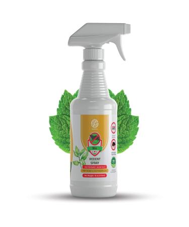 Germofin 16oz Peppermint Oil Rodent Repellent Spray - Effective for Rodents - Works for all types of Mice and Rats - All Natural