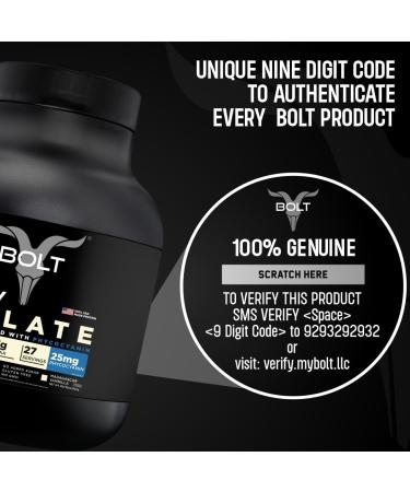 Bolt Whey Isolate Protein Powder - 28g Protein & 7g BCAA | Superfood Phycocyanin | Supports Muscle & Bone Health | 2LB Vanilla - Buy Online on GoSupps.com