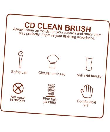 SHOWERORO CD Cleaning Brush with Handle Antistatic Record Player Brush for Vinyl CD Dust Remover with Soft Fibers for Music Lovers Optimal Sound - Buy Online on GoSupps.com
