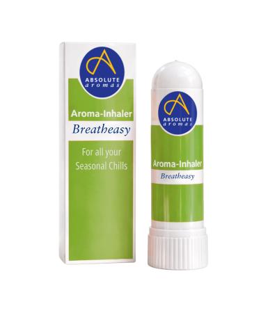 Absolute Aromas Breatheasy Aroma Inhaler with 100% Pure Natural Essential Oils - Eucalyptus Tea Tree Cajeput and Ravensara - Instant Congestion Relief for all your Chills