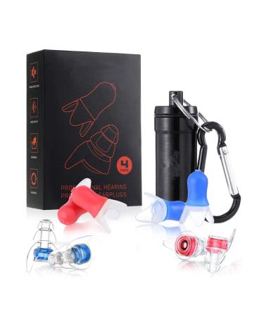 4 Pairs High Fidelity Concert Ear Plugs  Ear Plugs for Noise Reduction with 2 Colors Reusable Ear Plugs for Concerts  Festival  Party  DJ  Drummers - Buy Online on GoSupps.com