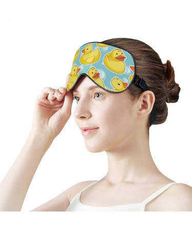 Yellow Duck Bubble Sleep Mask Eye Cover - Adjustable Strap, Lightweight Blindfold for Nighttime, Travel, Napping - Men, Women - Buy Online on GoSupps.com