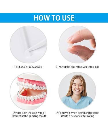 10 Pieces Orthodontic Wax for Braces - 50 Strips Dental Wax with 10 Flavors for Pain Relief & Irritation - Buy Online on GoSupps.com