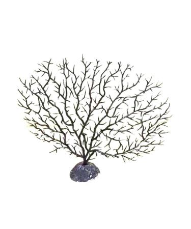 QUETHEDS Faux Coral D cor Artificial Coral Branch D cor Sea Fan Coral Decorations Aquariums Ornament Fish Tanks Landscape Sea Fan Coral Decorations Black Small