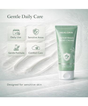 Healora Intertrigo Cream Skin Fold Care & Chafing Support Cream With Zinc Oxide Undecylenic Acid Witch Hazel Extract Tea Tree Oil Supports Skin Comfort for Friction-Prone Areas 2 oz (2) 2 Fl Oz (Pack of 2) - Buy Online on GoSupps.com