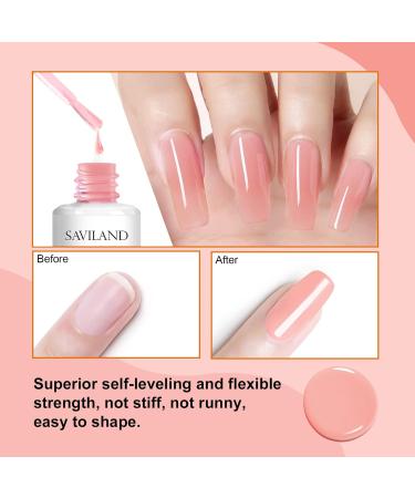 Saviland 5 In 1 Builder Nail Gel - 15ml Cover Pink UV/LED Nail Polish for Professional Manicure - Buy Online on GoSupps.com