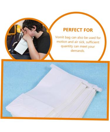 50Pcs Disposable Vomit Bags - Portable and Waterproof Emesis Bags for Carsickness, Travel, and Sports - Buy Online on GoSupps.com