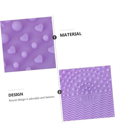 Angoily Makeup Brush Cleaner Solution Silicone Makeup Cleaning Brush Scrubber Round Brush Makeup Sponge Portable Brush Sponges Makeup Brush Scrubber Make up Face Brush Purple - Buy Online on GoSupps.com