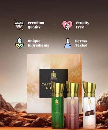 Trio Luxury Perfume Gift Set (3 x 20ml) | With Shanaya White Oud Safwan Perfume Unisex Strong Woody Fruity Amber Long Lasting EDP Fragrance Set - Buy Online on GoSupps.com