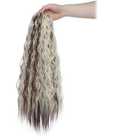 Long Curly Drawstring Ponytail Clip in Wavy Natural Ponytail Hair Extension Hairpieces for Black Women 18 Inches Sandy blonde & bleach blonde - Buy Online on GoSupps.com