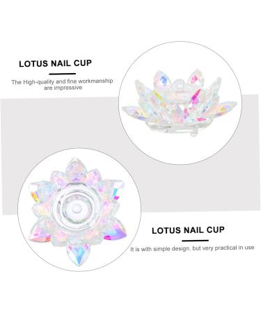 minkissy Nail Art Crystal Cup Mini Nail Polish Glass Crystal Cup with Lid Nail Gel Show Rack with Cover Acrylic Powder Dappen Dish Nail Art Display Board Nail Cup Crystal Liquid Mixing Bowl - Buy Online on GoSupps.com