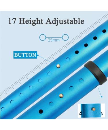 Heavy Medical Underarm Adult Crutches(Pair) Bold Design Crutch Walker with Height Adjustable Super Load Bearing Aluminum Alloy Gold Interesting Bathing in Sunlight - Buy Online on GoSupps.com