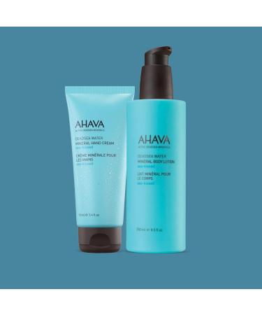 AHAVA Sea-Kissed Hand & Body Care Set Includes Hand Cream (100ml) & Body Lotion (8.5 Fl.Oz) | Enriched with Dead Sea Minerals Magnesium & Refreshing Sea-Kissed Fragrance - Buy Online on GoSupps.com