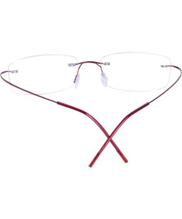 JoXiGo Rimless Reading Glasses for Men & Women - Ultralight 13g Flexible Frame with Case - 2.5 Magnification for Ages 60-64 - Stylish & Comfortable - Buy Online on GoSupps.com