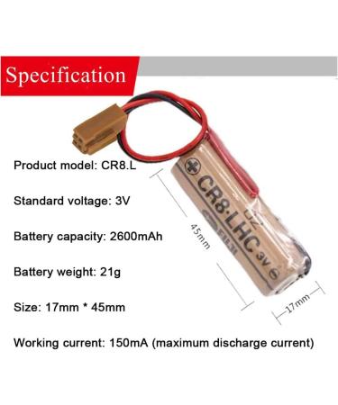 Buy CR8.LHC 3V 2600mAh 17450 Battery - Pack of 6 for Fuji FDK Memory Backup & Water Meters | International Shipping Available - Buy Online on GoSupps.com
