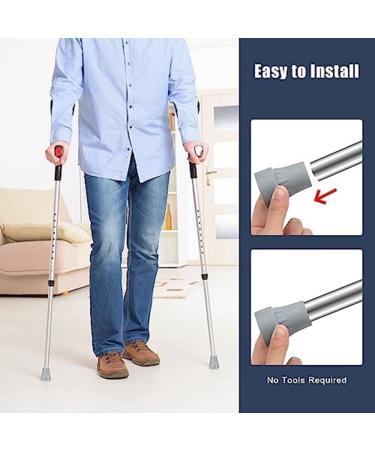 dinio Crutch Tips 7/8Inch Heavy Duty Non-Slip Rubber Cane Tips Foot Crutch Accessories 6 PCS - Buy Online on GoSupps.com