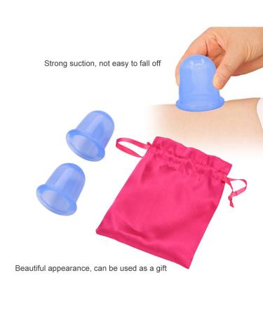 Silicone Suction Massage Cups Set - 2 Parts for Cellulite Muscle & Joint Pain Relief (Blue) - Buy Online on GoSupps.com