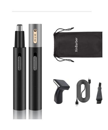 XinBarber Nose Hair Trimmer for Men USB Rechargeable 2 in 1 Painless Beard Hair Trimmer for Men and Women Cordless Pocket Size & Easy Clean