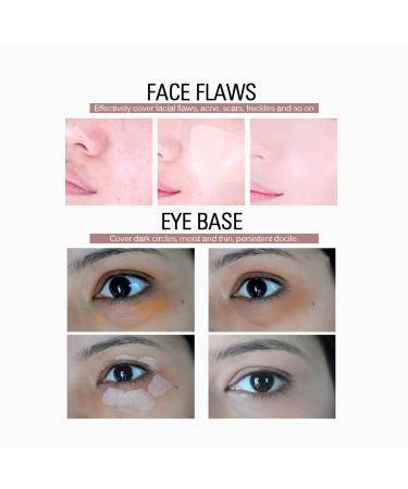 Waterproof Full Coverage Concealer and Primer Sponge Set - Smooth Matte Liquid Foundation Makeup Kit for Flawless Face and Eye Coverage - Warm Natural Shade (0.2Fl) - Buy Online on GoSupps.com