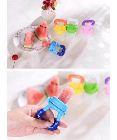 Baby Fruit Sucker Pacifier - 3 Pack | Fresh Fruit Teething Ring & Nibbler for Babies | Ideal for Porridge & Vegetables - Buy Online on GoSupps.com