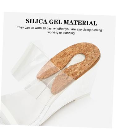 Buy Healvian 6 Pairs Transparent Heel Pad Silicone Insoles - Perfect for Achilles Tendonitis & Heel Pain Relief | Heel Cups & Lifts for Men - Buy Online on GoSupps.com