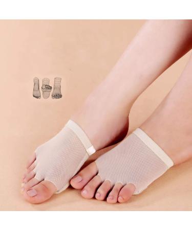 Ballet Dance Paws Cover Toe Cushion Microfiber Belly Dance Practice Half Shoes Socks Forefoot Protective Cover (Size : S)