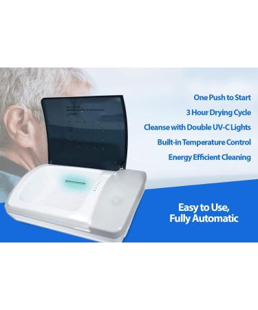 Truedio Automatic Hearing Aid Dryer Dehumidifier with Double UV-C Light - Includes Free AudioWipes Towelettes - Buy Online on GoSupps.com