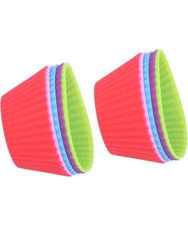 Cake Mold 10Pcs Silicone Muffin Cup Resuable Food Grade Cake Mold Cupcake Liners for Bakery Home - Buy Online on GoSupps.com