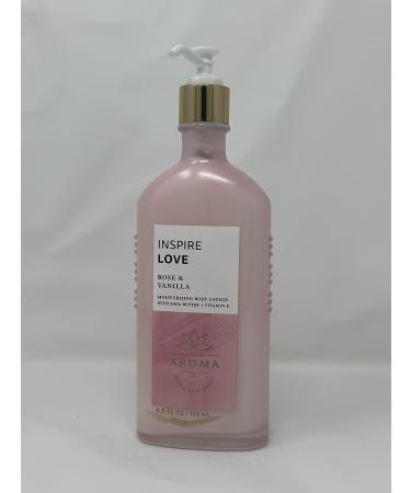 Aroma Inspire Love Rose & Vanilla Moisturizing Body Lotion 6.5 oz / 192 g