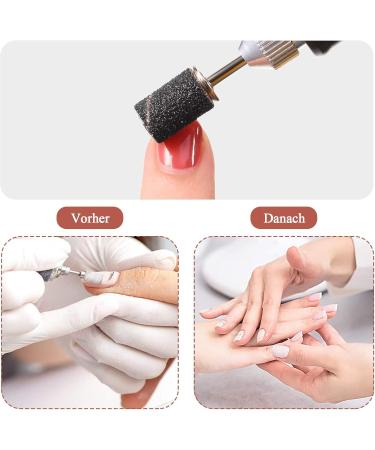 Qingmeng Grinding Sleeve Nail Miller - 200 Pieces Grinding Cap Attachments for Gel Nails | 80/120/140 Grit Mini Sleeves for Manicure & Nail Art - Buy Online on GoSupps.com