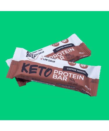 Eva Bold Coffee Mocha Keto Bars 12 x 40g | 2.2g Net Carbs | High Protein Bars | Healthy Snacks for Low Carb Gluten Free Vegan Dairy Free & Diabetic Diets - Buy Online on GoSupps.com