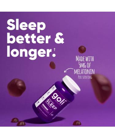 Goli Dreamy Sleep Gummy - 60ct Melatonin Vitamin D Magnesium Lemon Balm - Vegan & Non-GMO - Buy Online on GoSupps.com