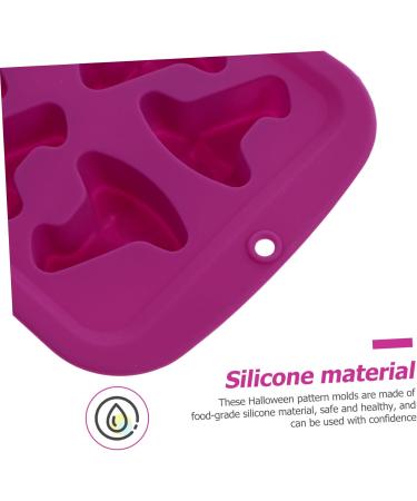 HOMSFOU 6 Pcs Silicone Chocolate Mold Silicone Baking Halloween Fondant Halloween Chocolate Polymer Clay Molds Jelly Molds Desserts Molds Bath Purple Silica Gel Tool Multifunction 21X11X2CMx3pcs Purplex3pcs - Buy Online on GoSupps.com