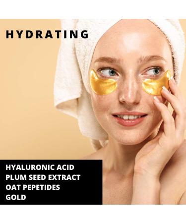 PURE SOL Hydrogel Gold Eye Mask 12 pairs - Hyaluronic Acid & Retinol for Anti-Aging & Hydration - Buy Online on GoSupps.com