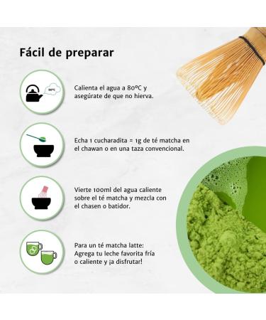 Matchaflix | Th Matcha 100% Premium | Poudre de th Matcha pendant 1 mois | Th Matcha | Th vert Matcha de qualit culinaire | Th Macha | 30g  - Buy Online on GoSupps.com