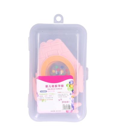 Flexible Silicone Teether - Safe Pink Airplane Shaped Teething Toy with Colorful Beads for Home & Travel - Buy Online on GoSupps.com