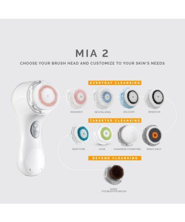 Clarisonic Mia 2 Sonic Facial Cleansing Brush Head Replacement 2-Count - Buy Online on GoSupps.com