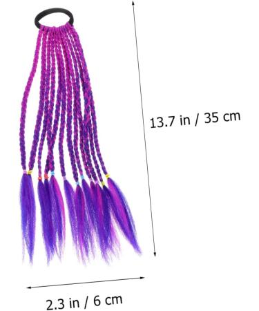minkissy Wig Ponytail Hairpiece Braid Crochet Hair Extensions Ponytail Hair Extension Hair Accessories for Women Braids Girl Hair Braided Miss Hairpin Purple Photo High Temperature Wire 35X6X1CM Purple - Buy Online on GoSupps.com